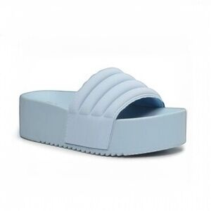 Mix No. 6 Cortlynn Slide Light Blue Platform Sandals